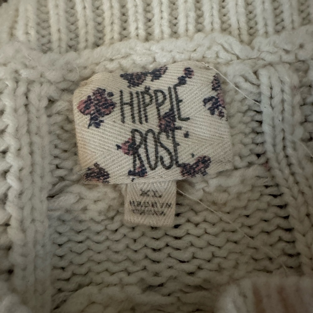 Hippie Rose Off-White Turtleneck Sweater